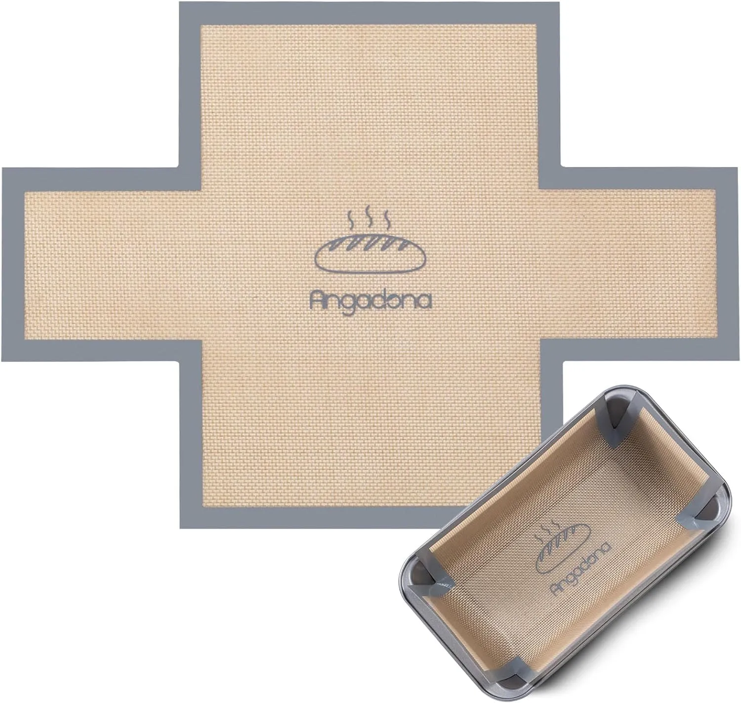 Silicone Bread Loaf Pan Liners, Nonstick and Reusable Bread pan Liner. 2 pack silicone baking mat for 9.5 x 5 inch Loaf Pan