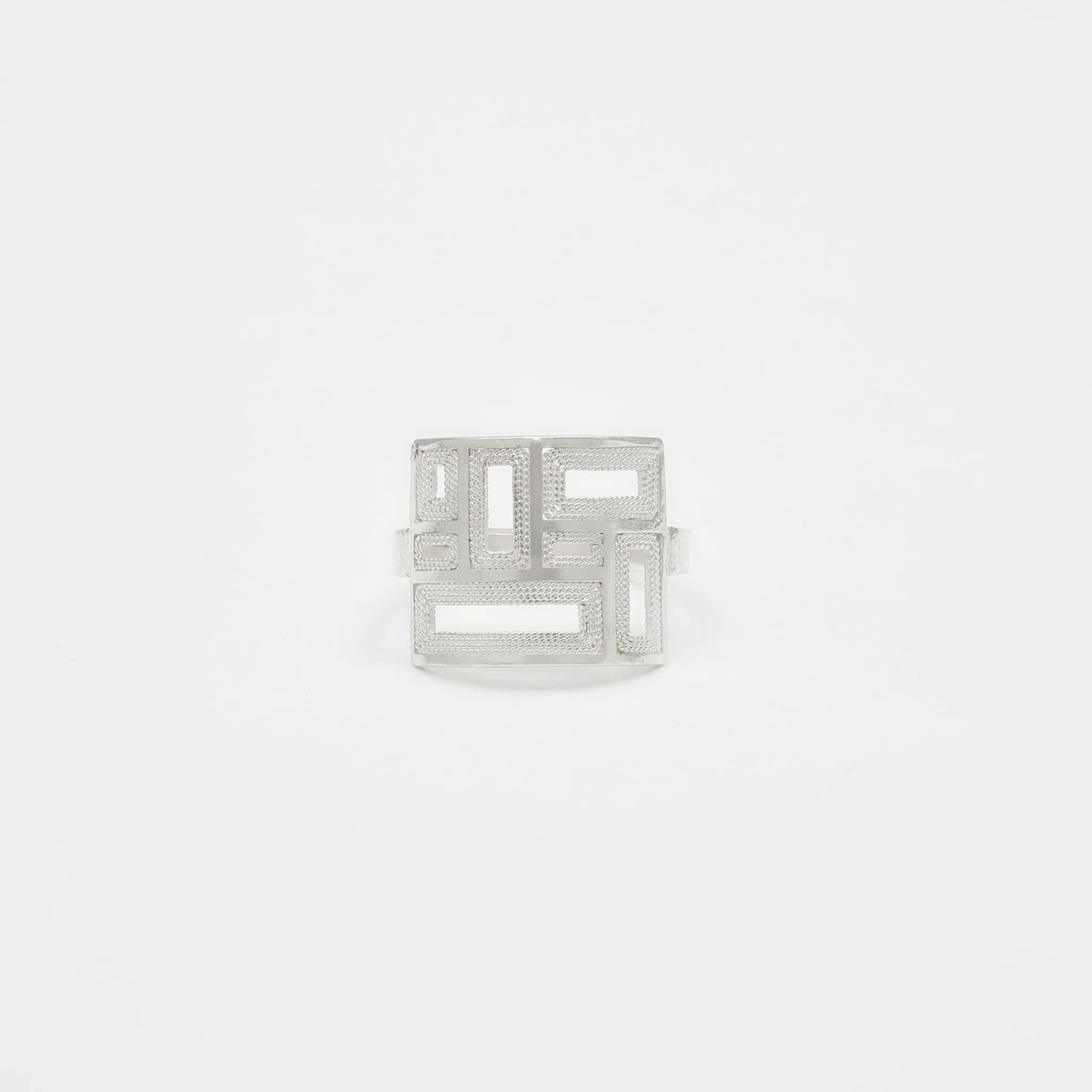 Silver Labyrinth Ring