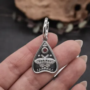 Silver Planchette Huggie Earrings
