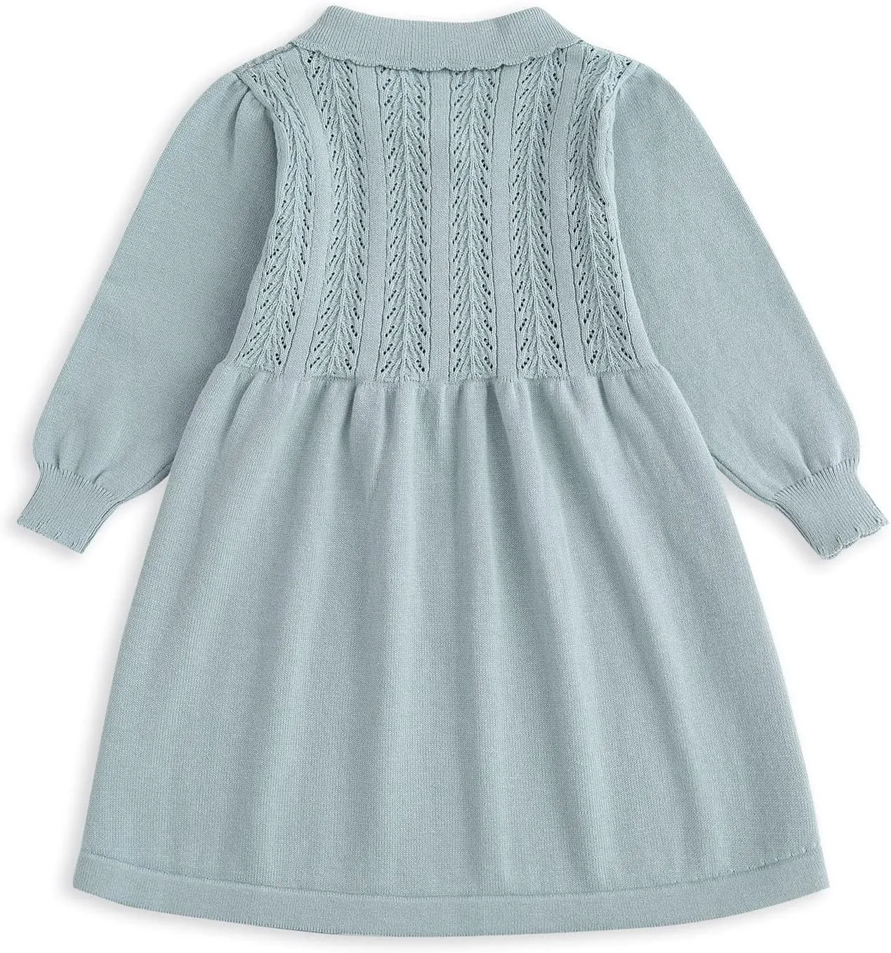 Simplee kids Baby Little Girls' Long Sleeve Sweater Dress Knit Warm Sweater Outfit Dress for Toddler Girls 6M-5T