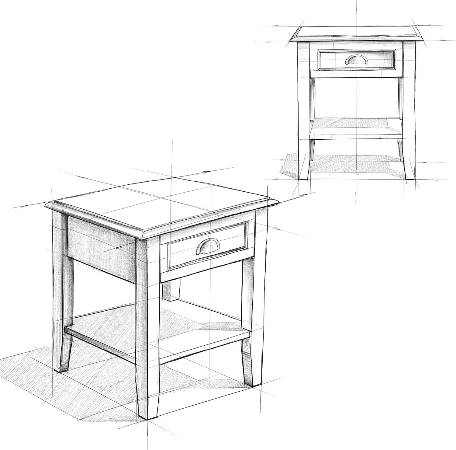 SIMPLIHOME Burlington SOLID WOOD 18 inch Wide Square Transitional End Side Table in Mahogany Brown for the Living Room and Bedroom