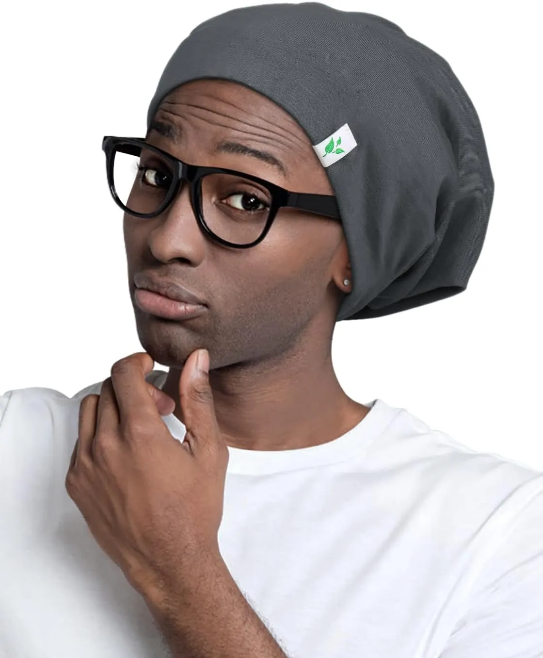 Sleep Cap-2Pcs Designed for Men with Natural Curly Wave Hair Satin Lined,Gifts for Boyfriend,Husband & Dad,