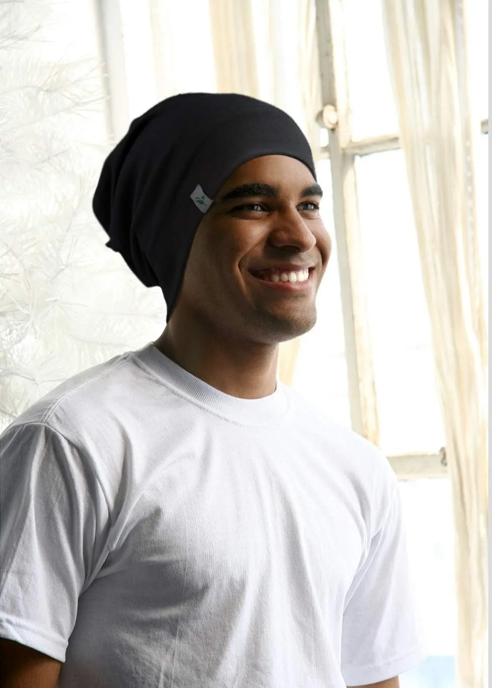 Sleep Cap-2Pcs Designed for Men with Natural Curly Wave Hair Satin Lined,Gifts for Boyfriend,Husband & Dad,