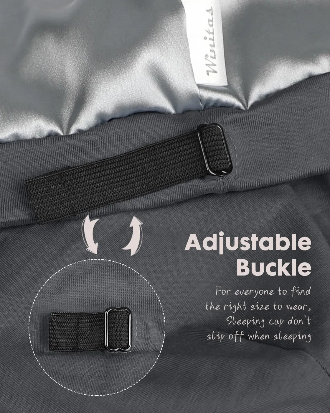 Sleep Cap-2Pcs Designed for Men with Natural Curly Wave Hair Satin Lined,Gifts for Boyfriend,Husband & Dad,