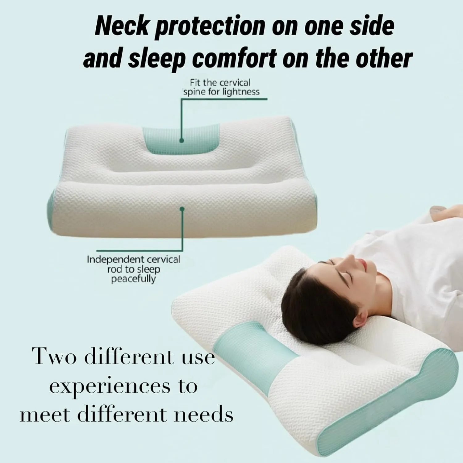 Sleep Enhancing Cervical Support Comfort Goose Down Pillow, 2025 New Ergonomic Goose Down Pillow, Sleep Aid Pillows Cervical Support Comfort Ergonomic Slleep Enhancing Pillows (Grey, XL)