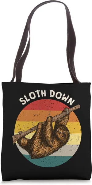 Sloth Down Funny Lazy Humor Inactive Inspirational Tote Bag