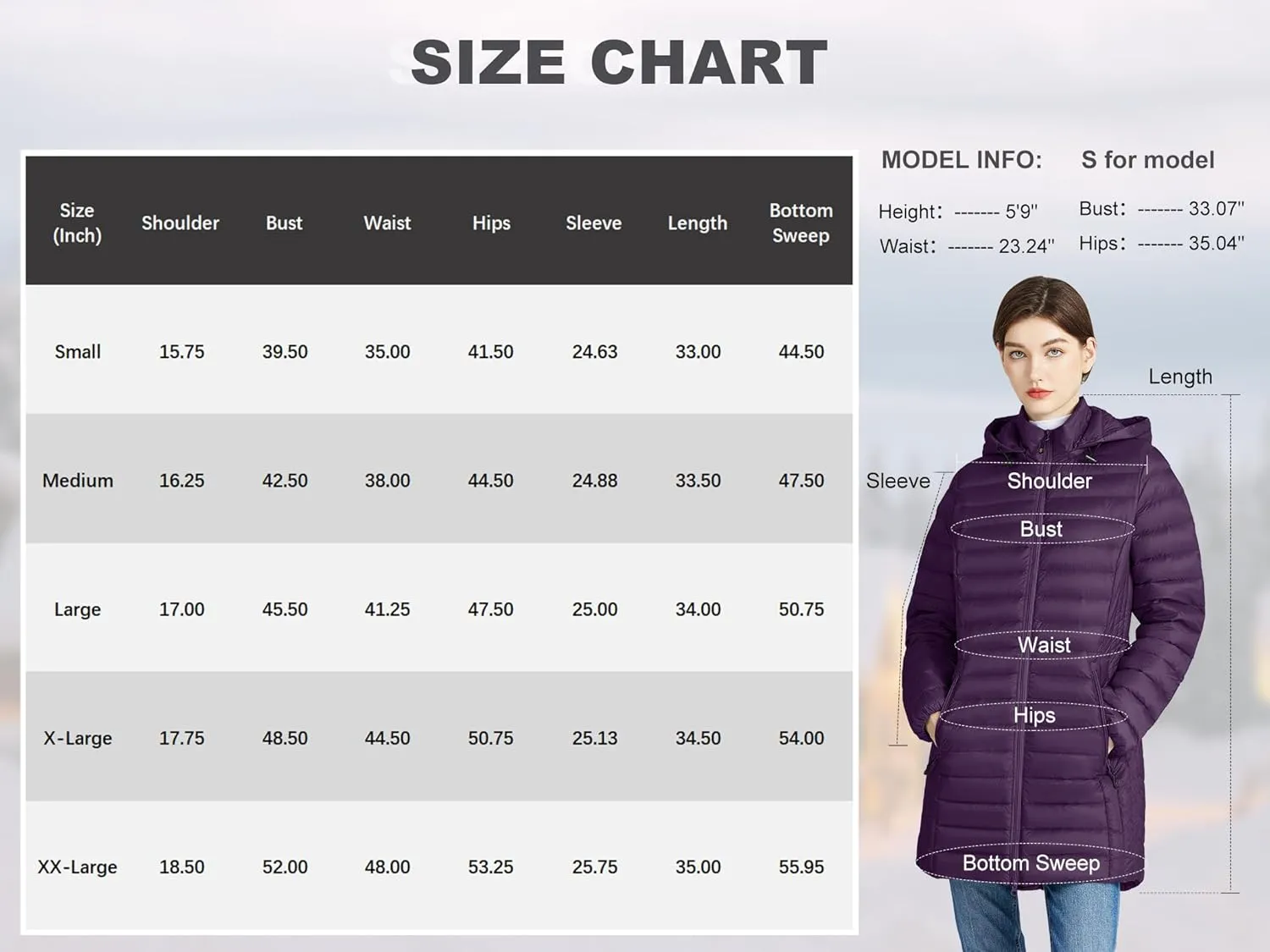 SLOWTOWN Women’s Lightweight Down Puffer Coat Packable Long Down Coat Hood Winter Puffer Jacket