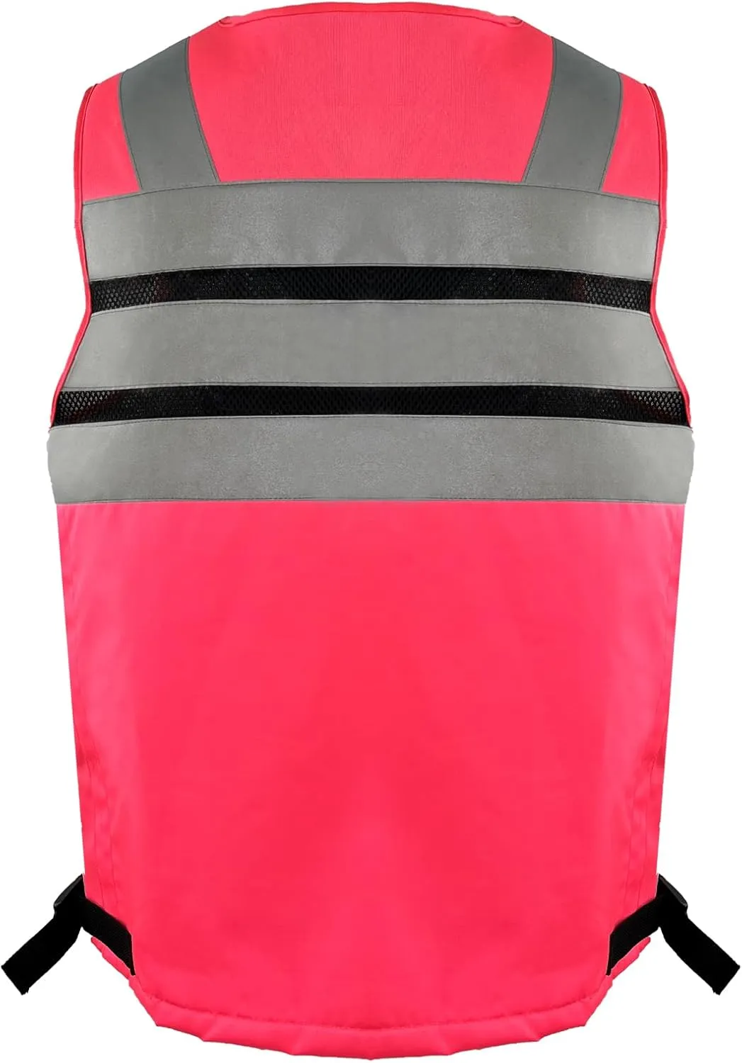 SMASYS Hi Vis Safety Vest with 3M Reflective Tape, knitted and Oxford Fabric with Pockets,Multifunction Construction Workwear