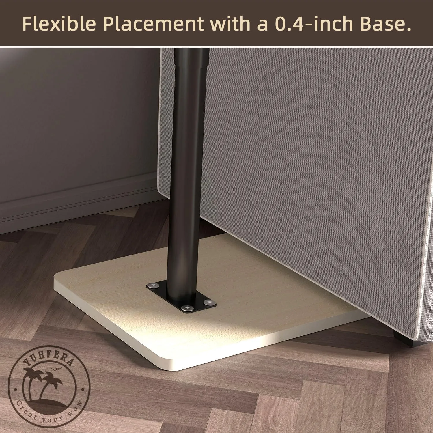 Sofa Armrest Tray Table for Couch - 360° Swivel Height Adjustable End for Small Spaces, Snack Side Table for Bed or Chair with Phone & Tablet Slot (Oak,Standard)