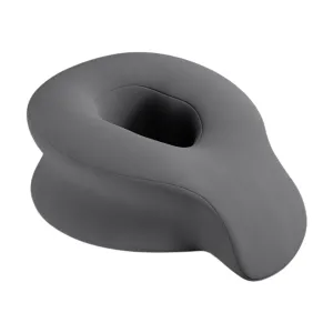 SPA Pillow for Face Face Down Pillow Neck Support Pillow Memory Foam Washable Cover Face Massage Pillow Trip Salon Airplane, Dark Grey