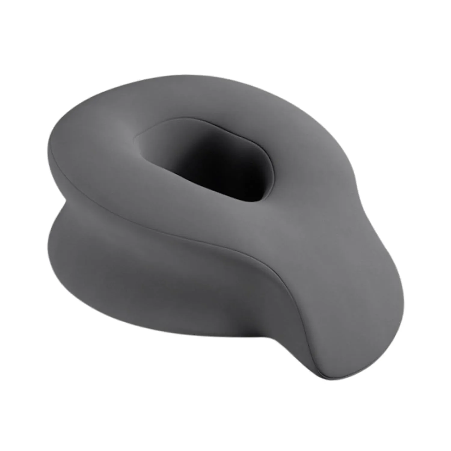 SPA Pillow for Face Face Down Pillow Neck Support Pillow Memory Foam Washable Cover Face Massage Pillow Trip Salon Airplane, Dark Grey