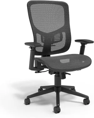 STAPLES Kroy Ergonomic Office Desk Chair, Breathable Mesh Swivel Seat & Back, Adjustable Height, Lumbar Support, Black