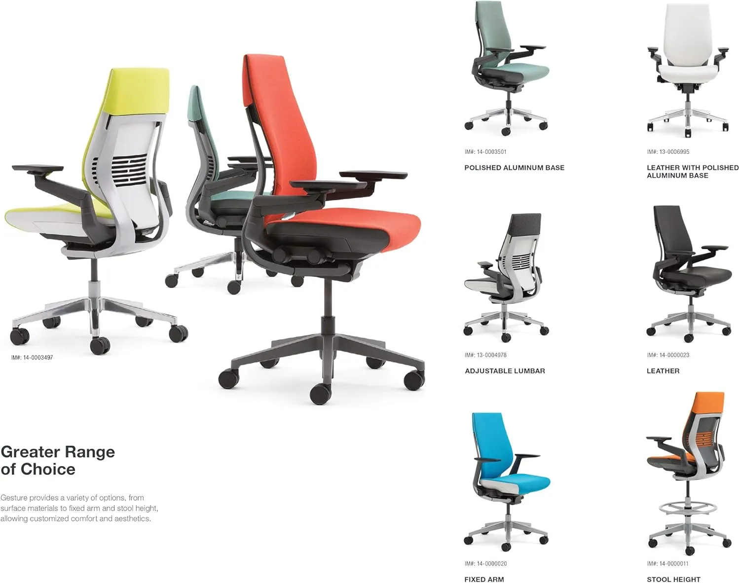 Steelcase Gesture Office Chair - Cogent: Connect Graphite Fabric, Low Seat Height, Wrapped Back, Dark on Dark Frame, Lumbar Support