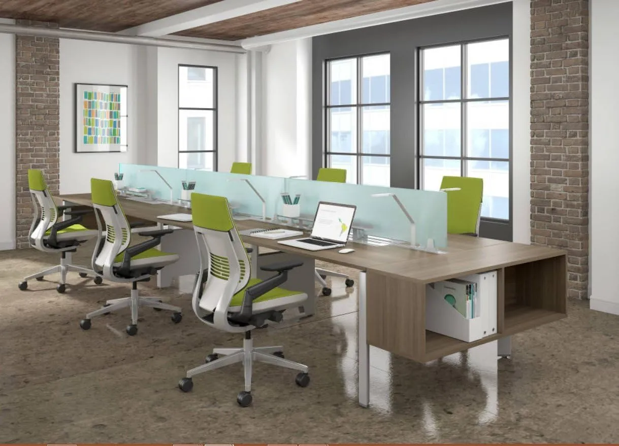 Steelcase Gesture Task Chair: Shell Back - Sterling Dark Solid Frame/Base/Merle Accent - Adjustable Lumbar Support - Standard Carpet Casters
