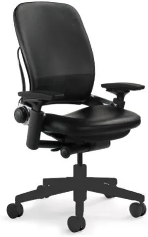 Steelcase Leap Black Leather Chair