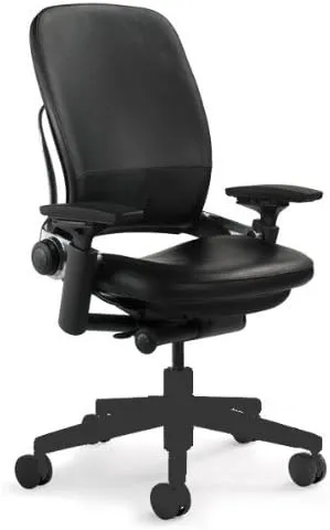 Steelcase Leap Black Leather Chair