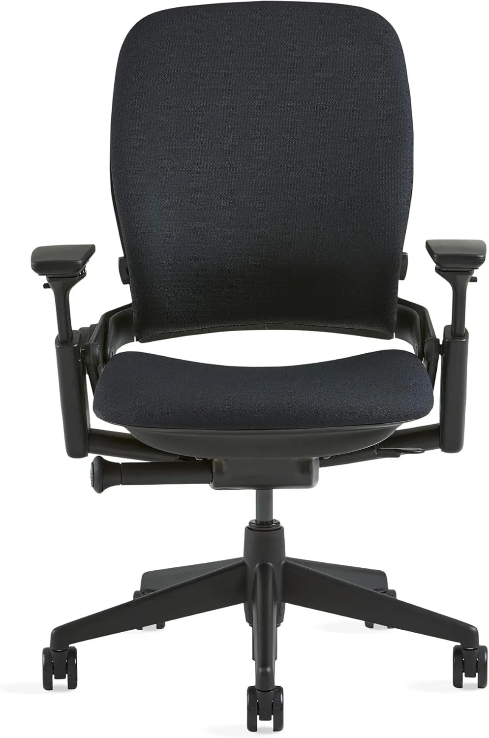 Steelcase Leap Chair, Black Fabric,FBA,5" Cylinder -