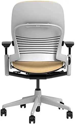Steelcase Leap Chair with Platinum Base & Hard Floor Caster, Barley