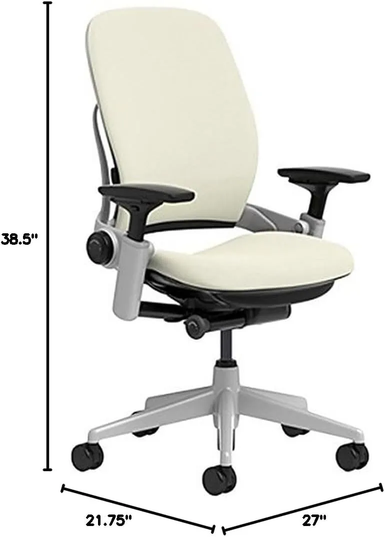 Steelcase Leap Office Chair - Ergonomic Work Chair with Wheels for Carpet Flooring - Work Chair Supports Unique Body Shape - with Natural Glide System & Liveback Technology - Coconut Yellow Fabric