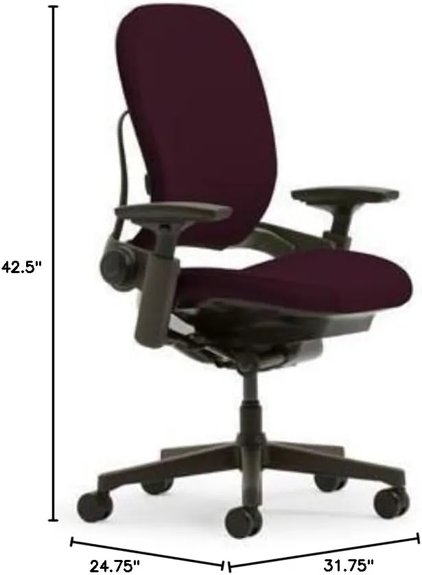Steelcase Leap Plus Fabric Chair, Burgundy