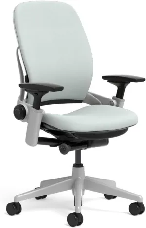Steelcase Leap Task Chair: Platinum Base - 4D Adjustable Arms - No Headrest - Hard Floor Casters
