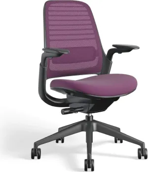 Steelcase Series 1 Office Chair - Ergonomic Work Chair with Wheels for Carpet - Helps Support Productivity - Weight-Activated Controls, Back Supports & Arm Support - Easy Assembly - Concord