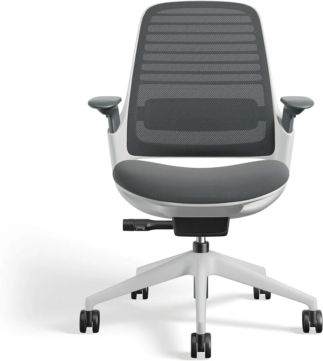 Steelcase Series 1 Office Chair - Ergonomic Work Chair with Wheels for Carpet - Helps Support Productivity - Weight-Activated Controls, Back Supports & Arm Support - Easy Assembly - Graphite, Light