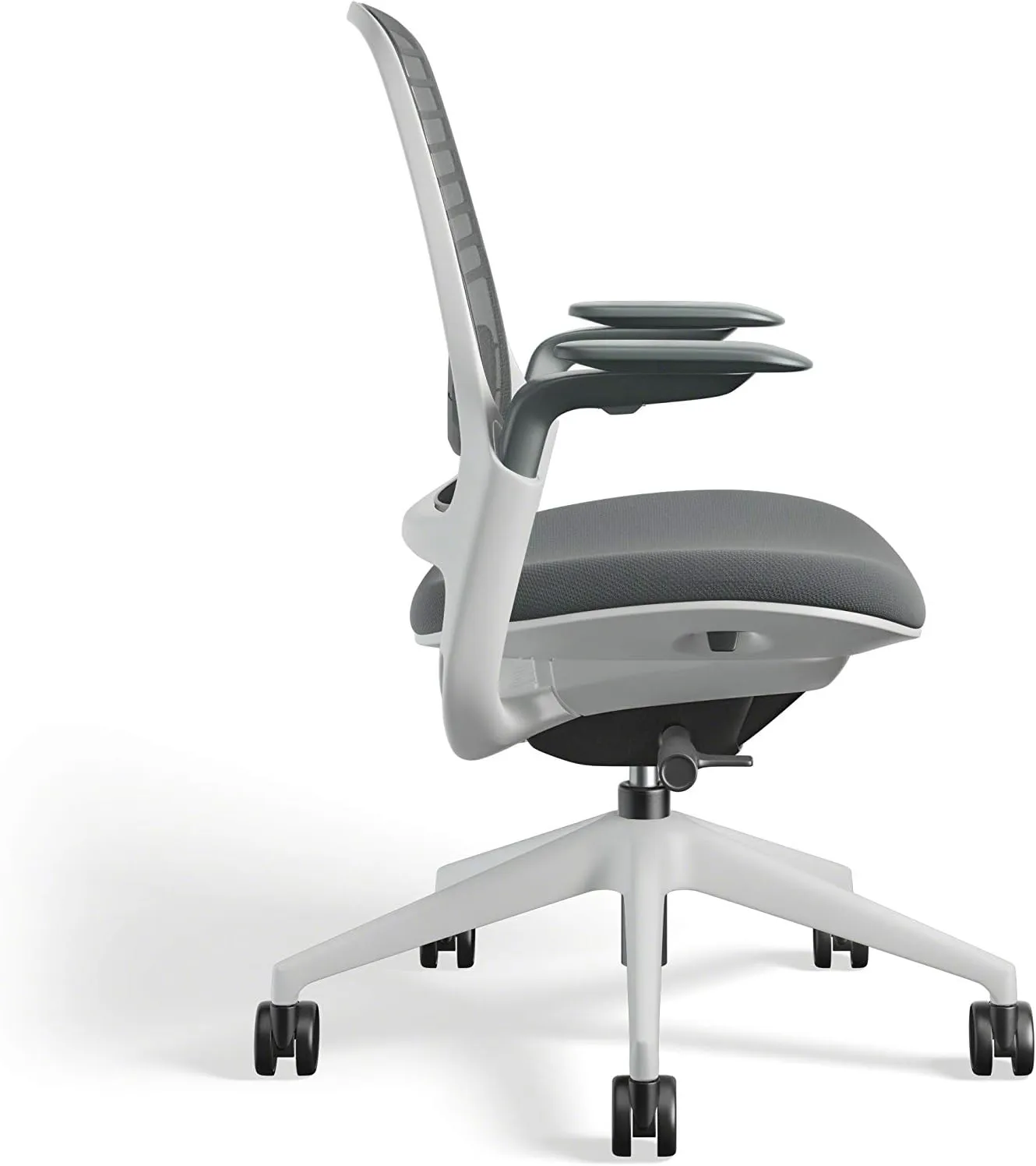 Steelcase Series 1 Office Chair - Ergonomic Work Chair with Wheels for Carpet - Helps Support Productivity - Weight-Activated Controls, Back Supports & Arm Support - Easy Assembly - Graphite, Light