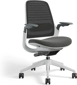 Steelcase Series 1 Office Chair - Ergonomic Work Chair with Wheels for Carpet - Helps Support Productivity - Weight-Activated Controls, Back Supports & Arm Support - Easy Assembly - Graphite, Light