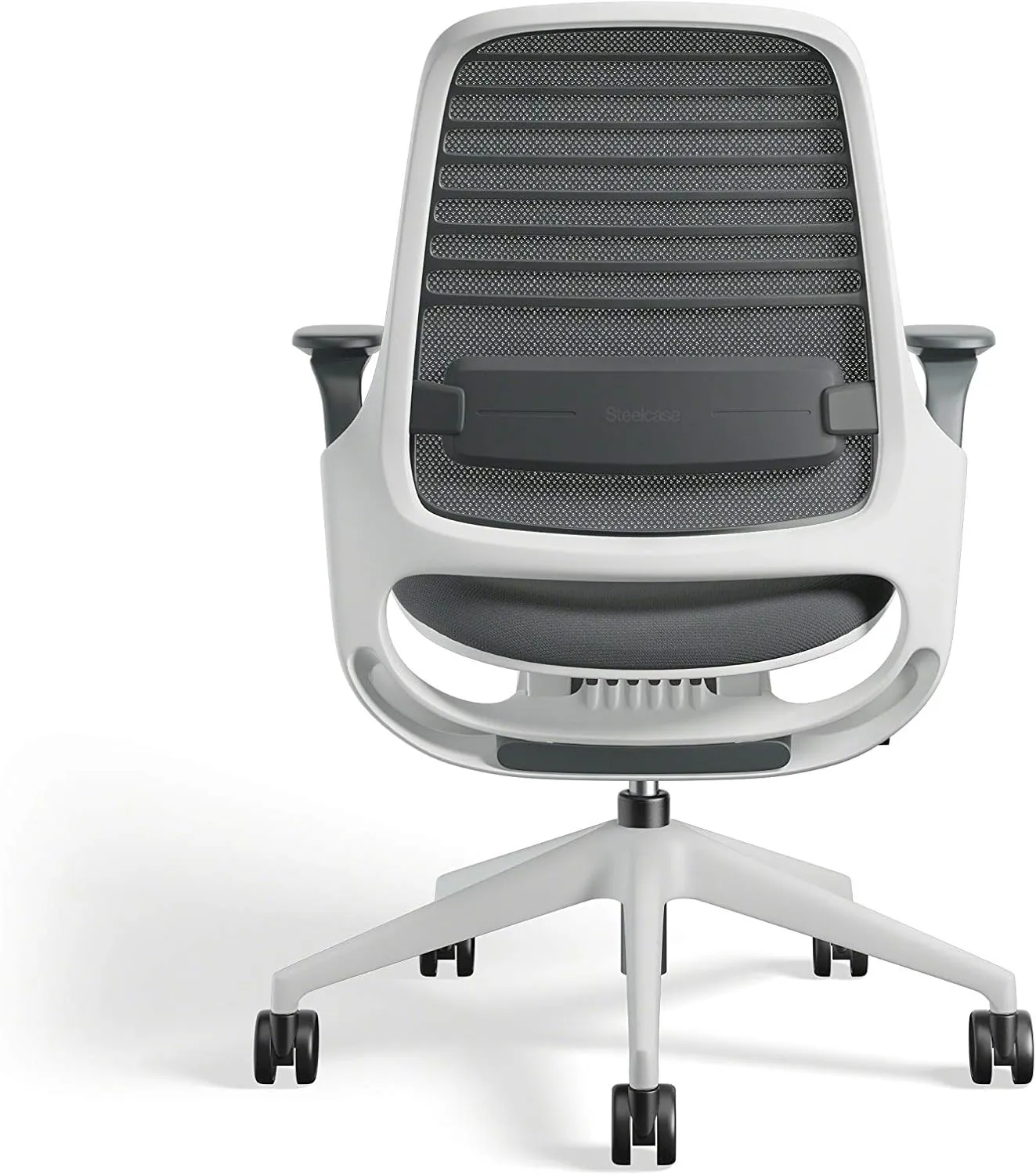 Steelcase Series 1 Office Chair - Ergonomic Work Chair with Wheels for Carpet - Helps Support Productivity - Weight-Activated Controls, Back Supports & Arm Support - Easy Assembly - Graphite, Light