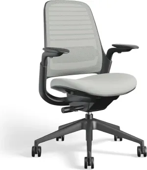 Steelcase Series 1 Office Chair - Ergonomic Work Chair with Wheels for Carpet - Helps Support Productivity - Weight-Activated Controls, Back Supports & Arm Support - Easy Assembly - Nickel