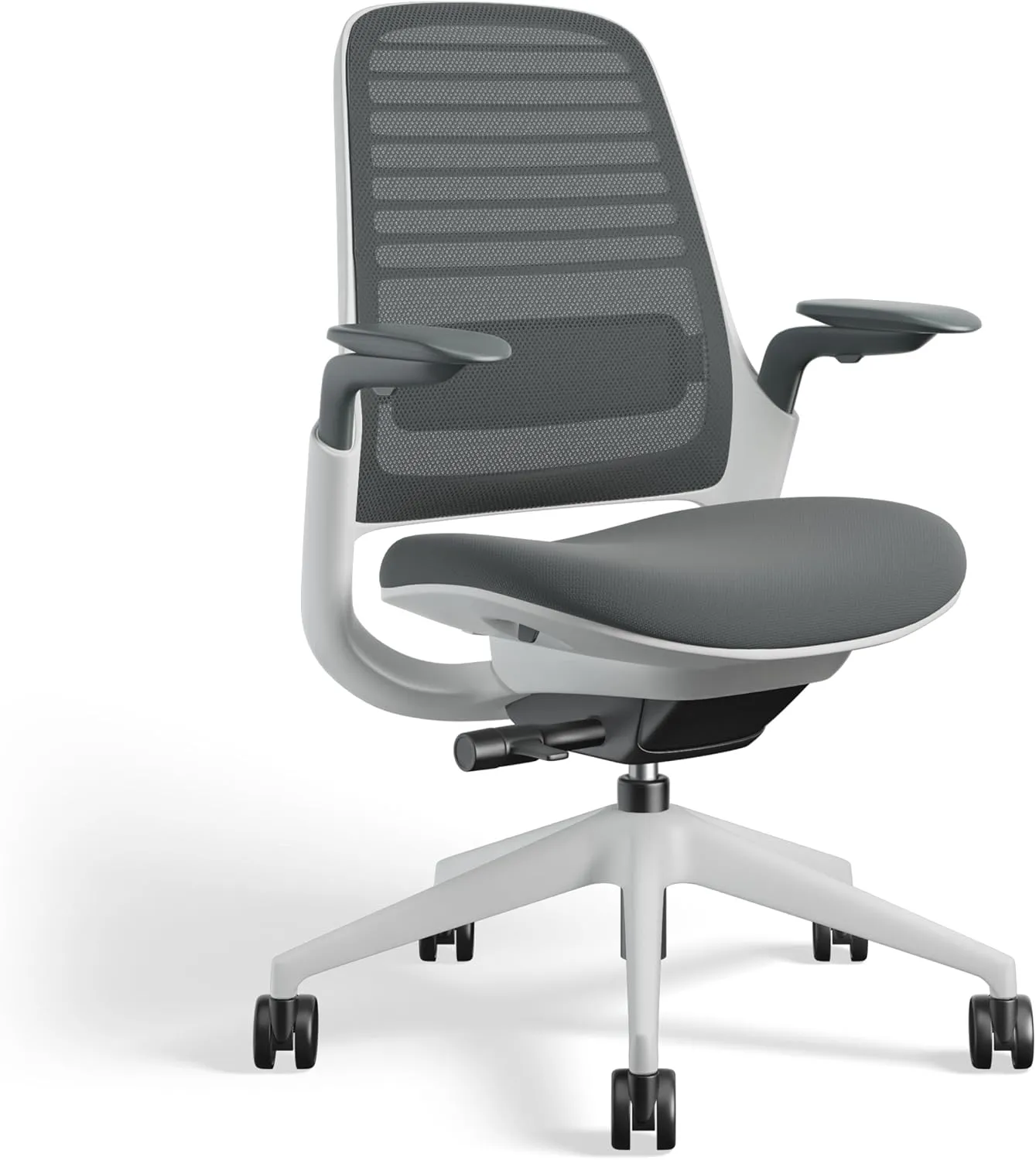 Steelcase Series 1 Office Chair - Ergonomic Work Chair with Wheels for Hard Flooring - Helps Support Productivity - Weight-Activated Controls, Back Supports & Arm Support - Easy Assembly - Graphite