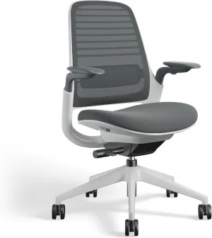 Steelcase Series 1 Office Chair - Ergonomic Work Chair with Wheels for Hard Flooring - Helps Support Productivity - Weight-Activated Controls, Back Supports & Arm Support - Easy Assembly - Graphite