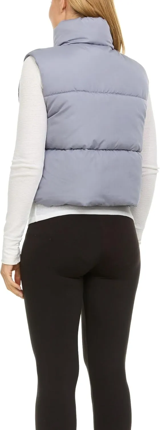 Steve Madden Cropped Puffer Vest for Women - Sleeveless Women’s Outerwear Vests