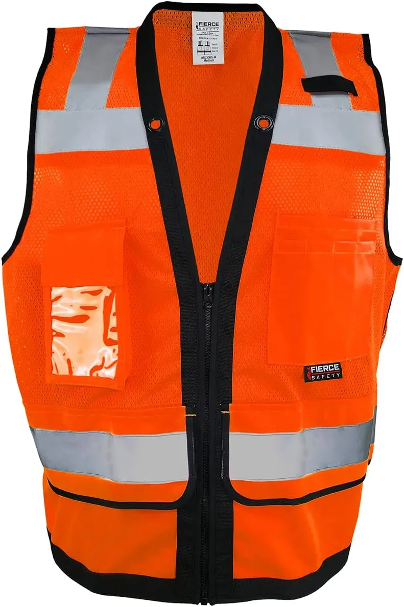SU300G Surveyors Class 2 Green Reflective Vest with Tablet Pockets | Meets ANSI/ISEA Standards