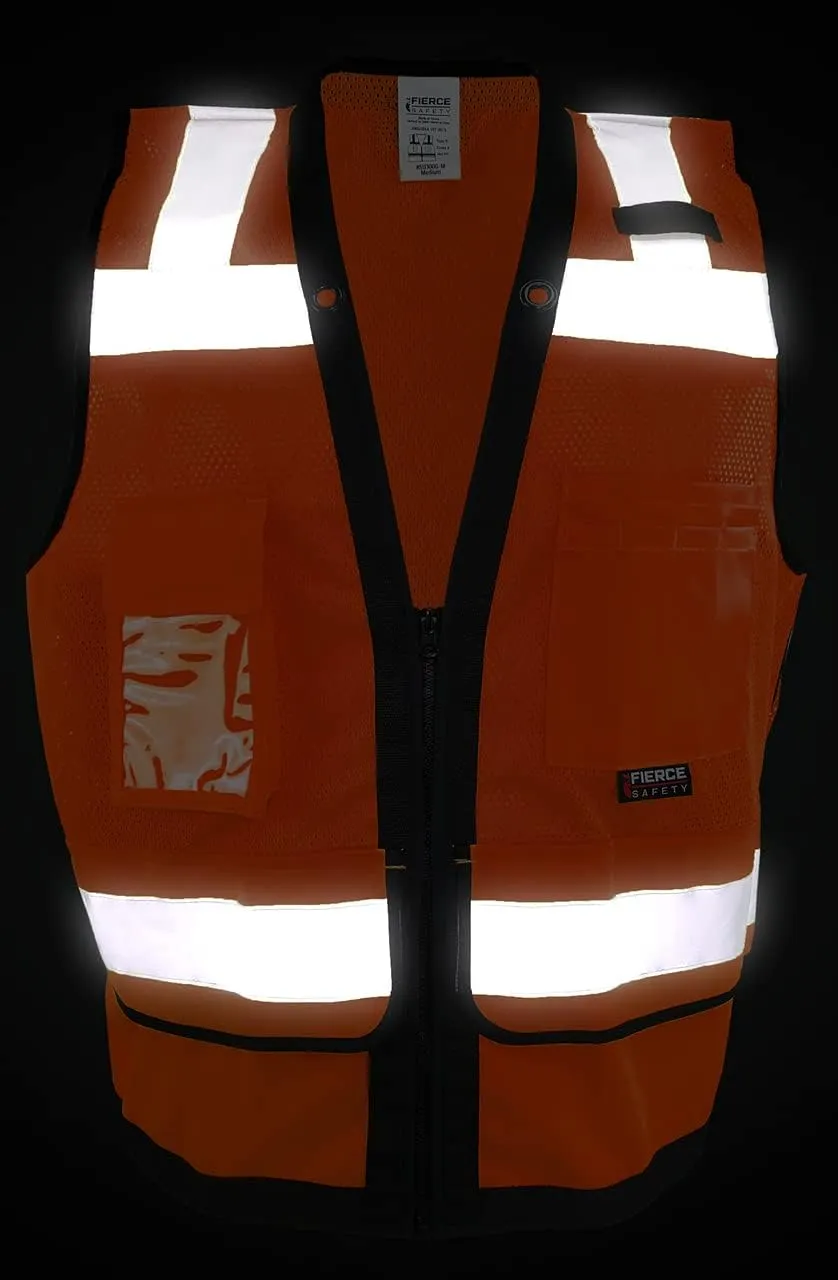 SU300G Surveyors Class 2 Green Reflective Vest with Tablet Pockets | Meets ANSI/ISEA Standards