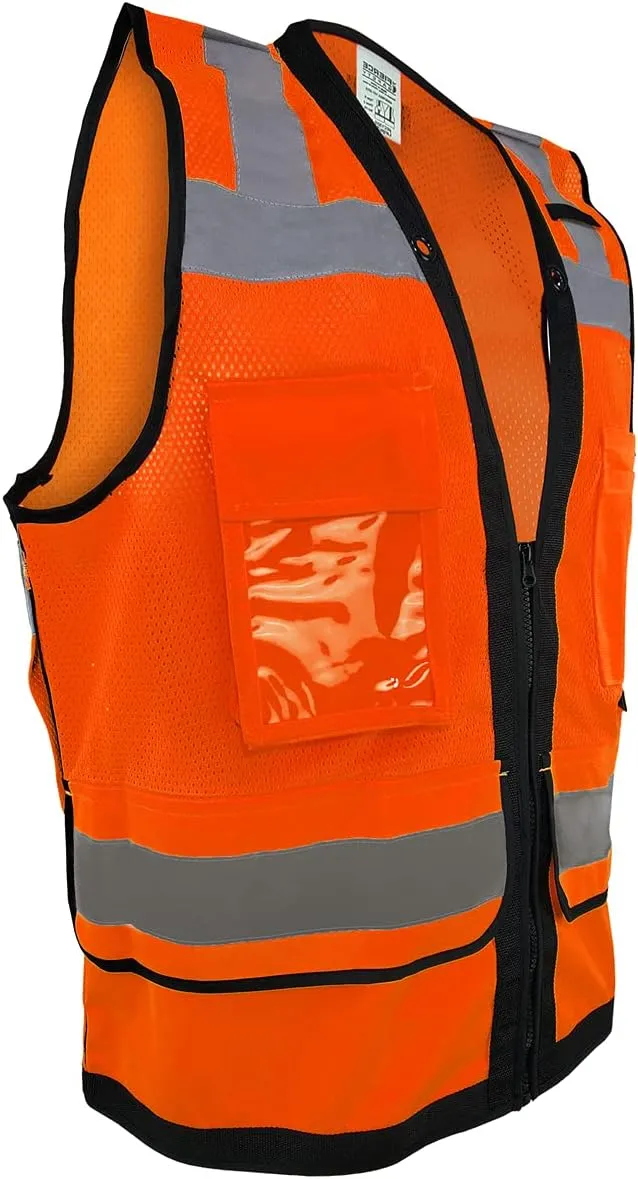 SU300G Surveyors Class 2 Green Reflective Vest with Tablet Pockets | Meets ANSI/ISEA Standards