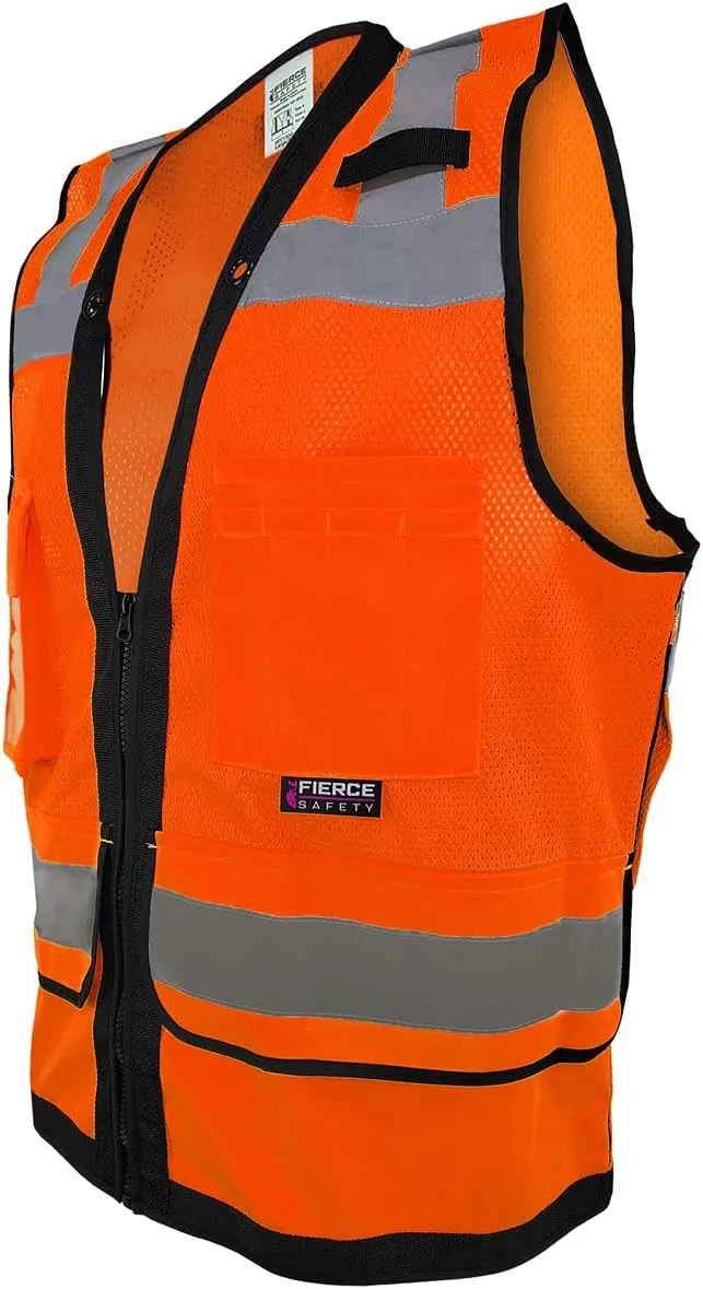 SU300G Surveyors Class 2 Green Reflective Vest with Tablet Pockets | Meets ANSI/ISEA Standards