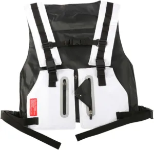 SUPVOX Outdoor Reflective Fitness Vest for Men Multi Pocket Running Cycling Camping Gear High Visibility White