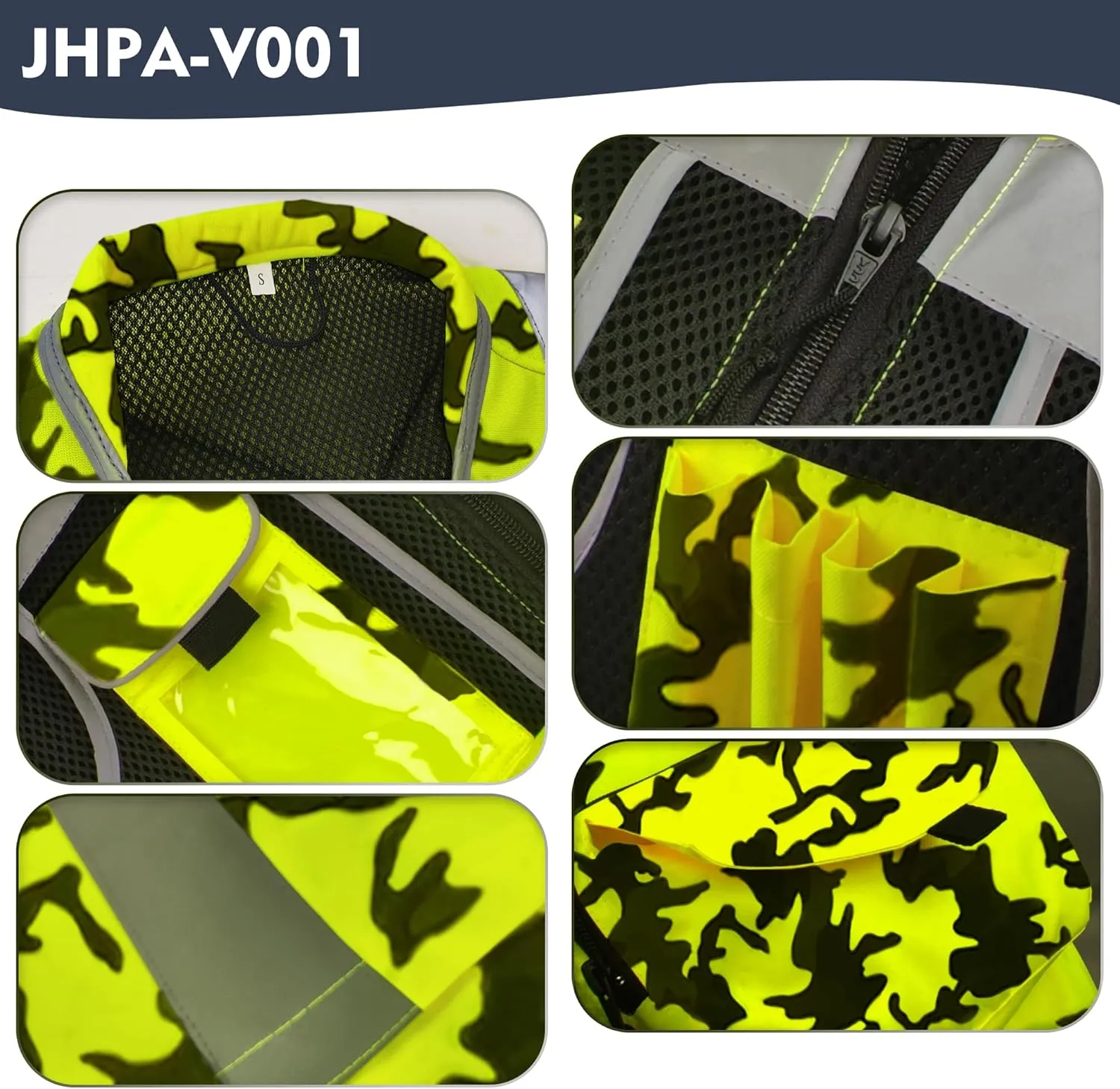 Surveyor Safety Vest for Men with 16 Pockets-Hi Vis Reflective Vest with Padded Neck Fishing Tactical Vest