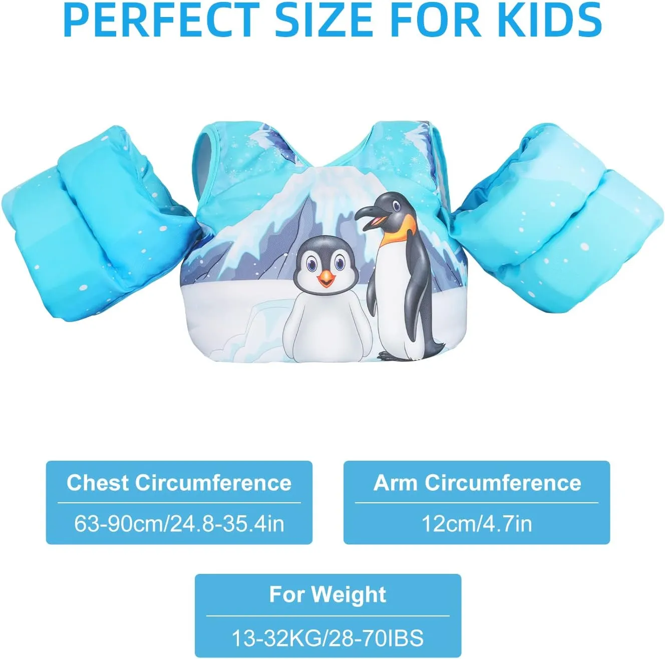 Swim Vest for Toddler, Suit for Kids 28-70 lbs, Floaties for Boys and Girls Swimming Aid, Training, Suit for Infant/Toddler/Children
