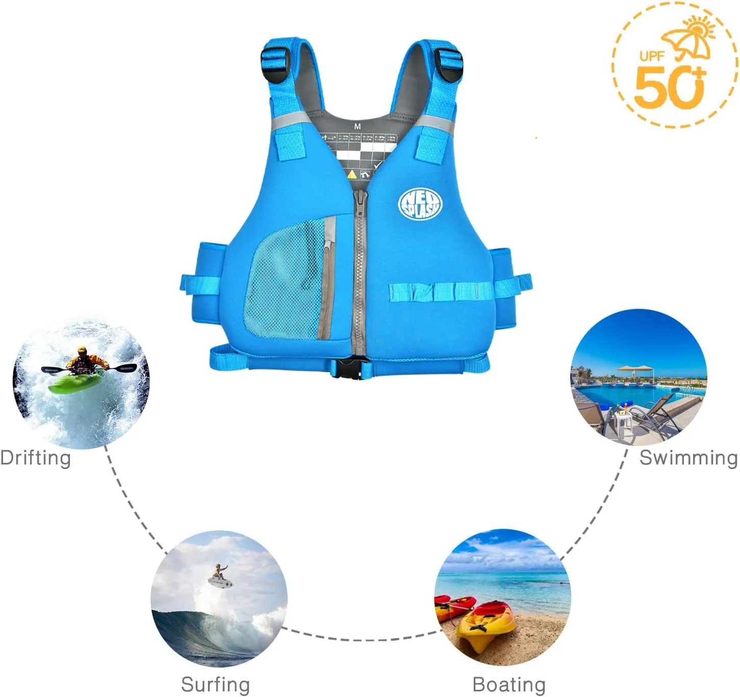 Swim Vest with Adjustable Safety Straps for Adults