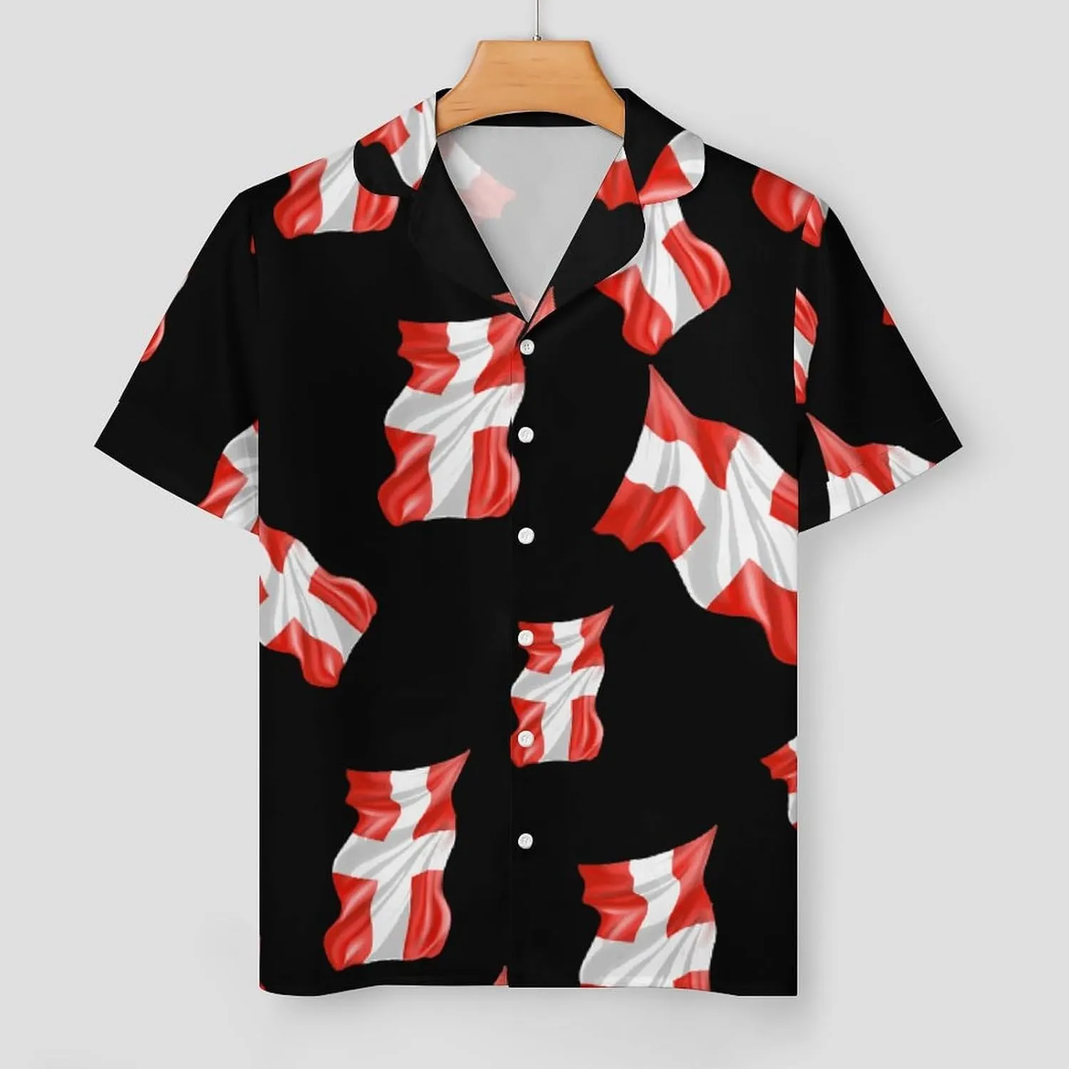 Switch Flag Women's Satin Pajama Set Short Sleeve Button Down Sleepwear Loungewear Pj Set
