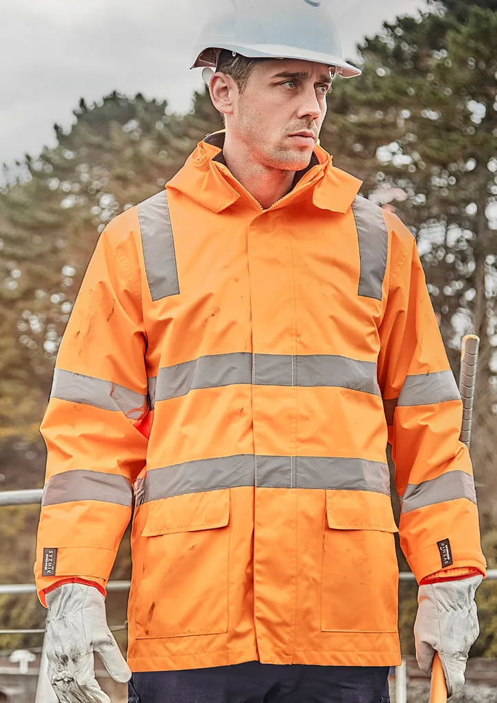 Syzmik Unisex Hi Vis VIC Rail 4 In 1 Waterproof Jacket-(ZJ580)