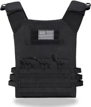 Tactical Outdoors Vest,Fully Adjustable Breathable,Lightweight Modular Paintball Police Airsoft Vest