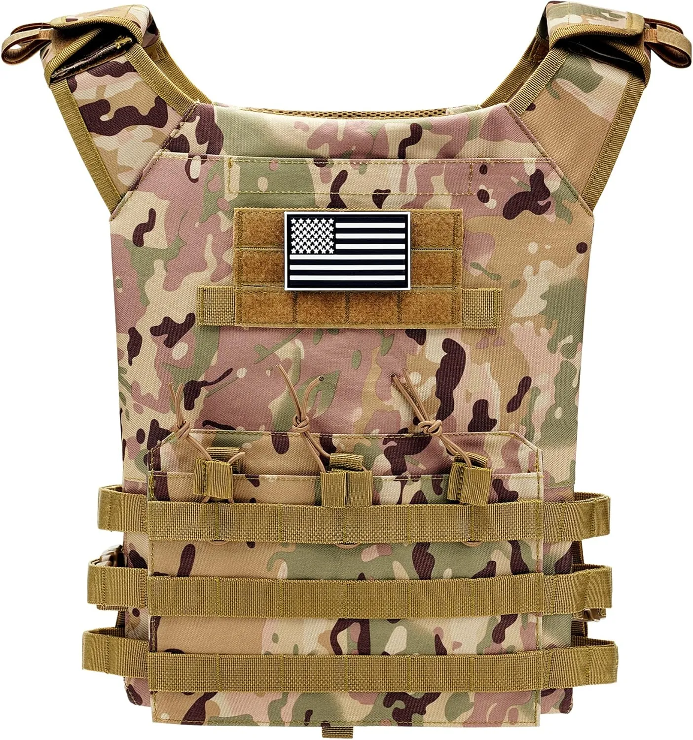 Tactical Outdoors Vest,Fully Adjustable Breathable,Lightweight Modular Paintball Police Airsoft Vest