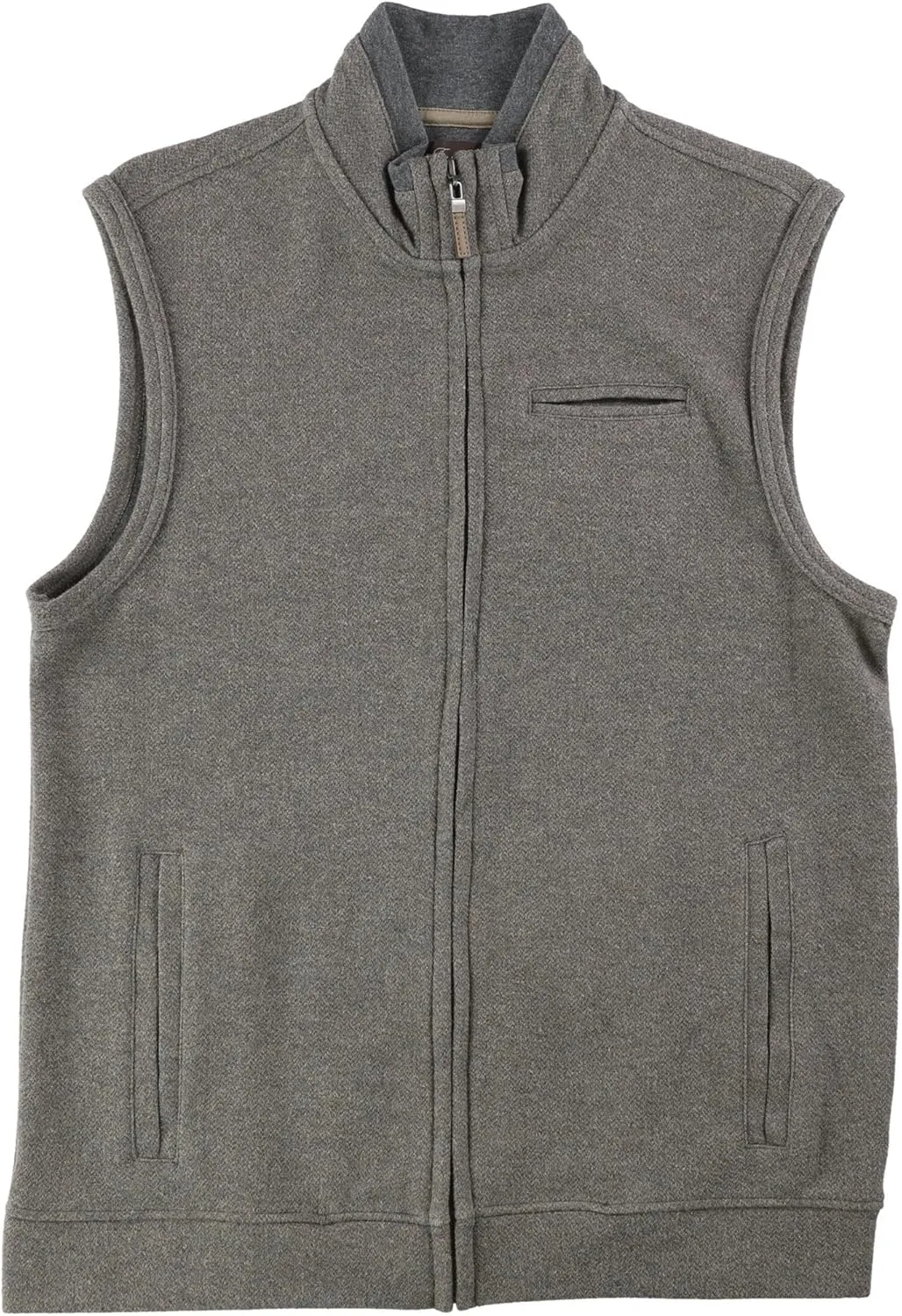 Tasso Elba Men's Herringbone Full-Zip Vest Sweater