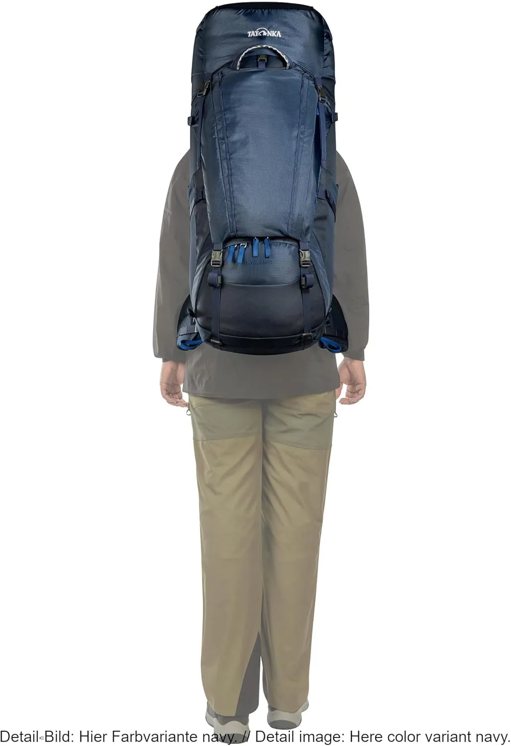 Tatonka Men Trekking Backpack with Front Opening, Titanium Grey, 60   10 Liter
