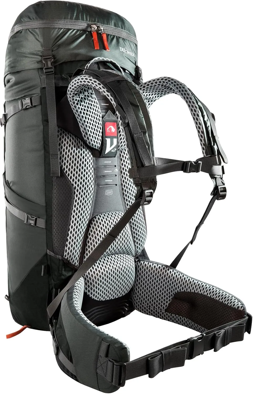 Tatonka Men Trekking Backpack with Front Opening, Titanium Grey, 60   10 Liter