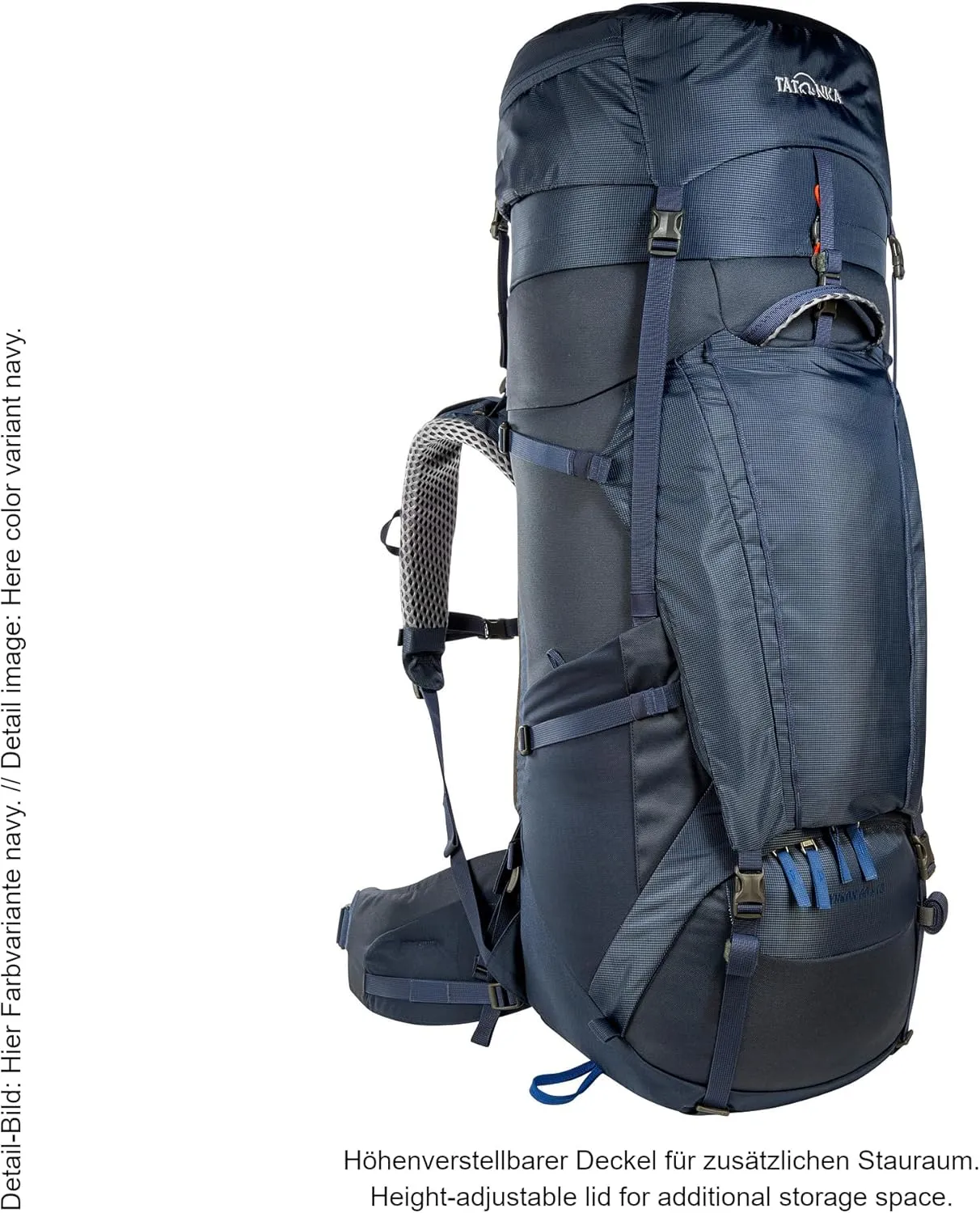Tatonka Men Trekking Backpack with Front Opening, Titanium Grey, 60   10 Liter